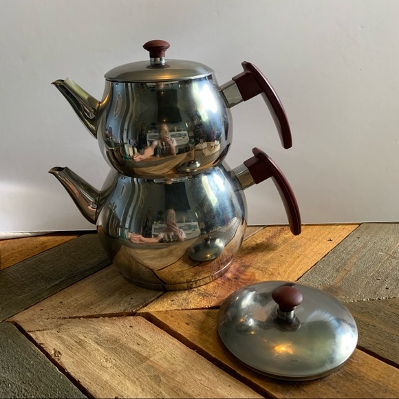 Vintage Traditional Turkish Double Teapot